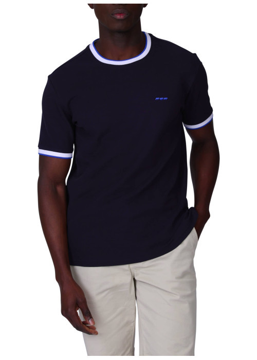 T-shirt en coton biologique marine uni coupe...