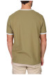 Thumbnail T-shirt en coton biologique kaki uni avec une coupe droite et un col rond - Image 2