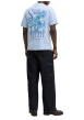 Thumbnail T-shirt en coton bleu ciel imprimé avec une coupe droite et un col rond - Image 4