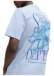 Thumbnail T-shirt en coton bleu ciel imprimé avec une coupe droite et un col rond - Image 6