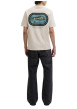 Thumbnail T-shirt en coton beige imprimé avec une coupe droite et un col rond - Image 4
