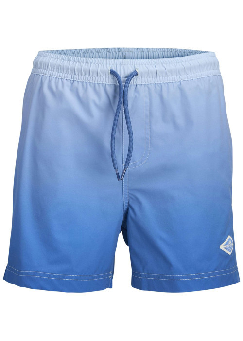 Short de bain bleu ciel dégradé avec une coupe droite et 3 poches