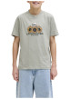 Thumbnail T-shirt en coton biologique kaki imprimé avec une coupe droite et un col rond - Image 3
