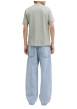 Thumbnail T-shirt en coton biologique kaki imprimé avec une coupe droite et un col rond - Image 4