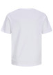 Thumbnail T-shirt en coton biologique blanc imprimé avec une coupe droite et un col rond - Image 2