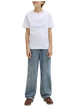 Thumbnail T-shirt en coton biologique blanc imprimé avec une coupe droite et un col rond - Image 3