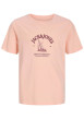 Thumbnail T-shirt en coton biologique corail imprimé avec une coupe droite et un col rond