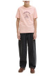 Thumbnail T-shirt en coton biologique corail imprimé avec une coupe droite et un col rond - Image 3