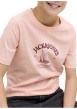 Thumbnail T-shirt en coton biologique corail imprimé avec une coupe droite et un col rond - Image 6