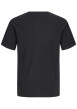 Thumbnail T-shirt en coton biologique noir imprimé avec une coupe droite et un col rond - Image 2