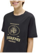 Thumbnail T-shirt en coton biologique noir imprimé avec une coupe droite et un col rond - Image 6
