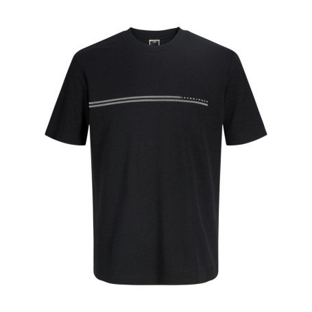 T-shirt manches courtes noir uni avec une coupe...