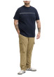 Thumbnail T-shirt marine uni avec une coupe droite, un col rond et des manches courtes - Image 2
