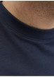 Thumbnail T-shirt marine uni avec une coupe droite, un col rond et des manches courtes - Image 6