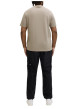 Thumbnail T-shirt beige uni avec une coupe droite, un col rond et des manches courtes - Image 4