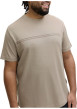 Thumbnail T-shirt beige uni avec une coupe droite, un col rond et des manches courtes - Image 5