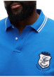 Thumbnail Polo en coton biologique bleu uni pourvu d'un col boutonné et de manches courtes - Image 5