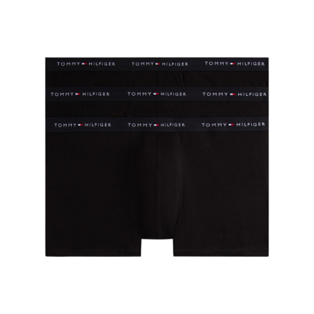 Lot de 3 boxers classiques en coton noirs unis...