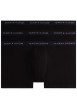 Thumbnail Lot de 3 boxers classiques en coton noirs unis avec une taille élastiquée