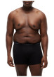 Thumbnail Lot de 3 boxers classiques en coton noirs unis avec une taille élastiquée - Image 2