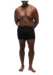 Thumbnail Lot de 3 boxers classiques en coton noirs unis avec une taille élastiquée - Image 4