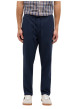 Thumbnail Pantalon chino en coton marine uni avec une coupe droite à zip et à bouton - Image 3