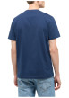 Thumbnail T-shirt en coton bleu à imprimé avec une coupe droite et un col rond - Image 4