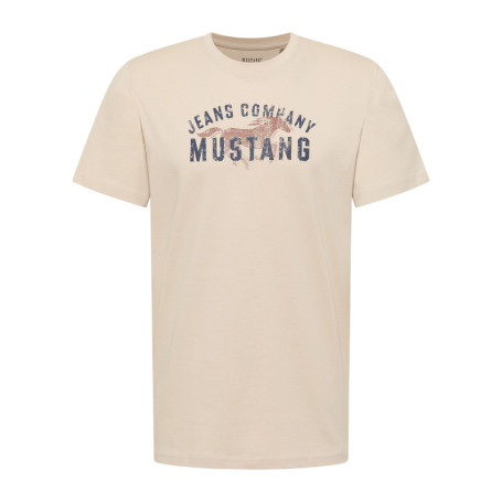 T-shirt en coton écru à imprimé avec une coupe...