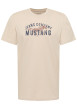 Thumbnail T-shirt en coton écru à imprimé avec une coupe droite et un col rond