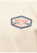 Thumbnail T-shirt en coton écru uni avec une coupe droite et un col rond - Image 2