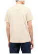 Thumbnail T-shirt en coton écru uni avec une coupe droite et un col rond - Image 4