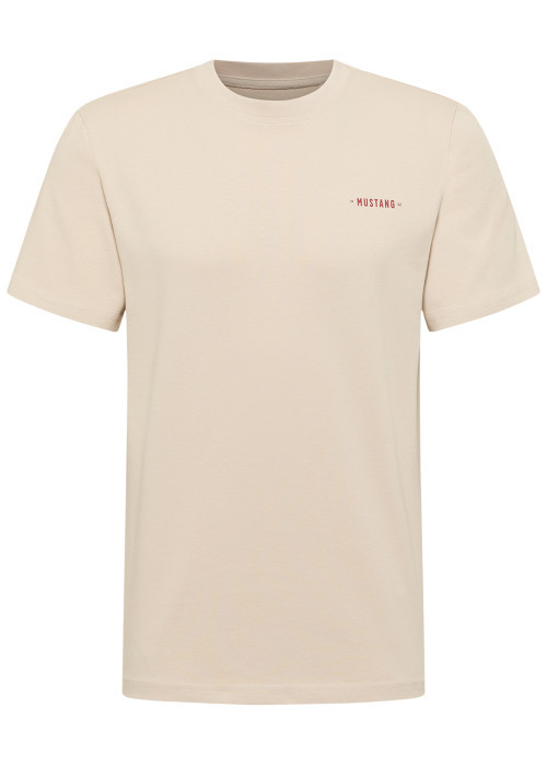 T-shirt en coton écru à imprimé avec une coupe...