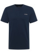 Thumbnail T-shirt en coton bleu à imprimé avec une coupe droite et un col rond