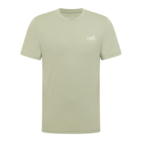 T-shirt en coton vert d'eau uni avec une coupe...