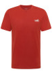 Thumbnail T-shirt en coton rouge uni avec une coupe droite et un col rond