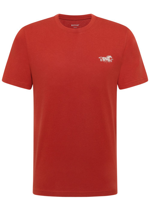 T-shirt en coton rouge uni avec une coupe...
