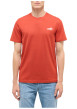 Thumbnail T-shirt en coton rouge uni avec une coupe droite et un col rond - Image 3