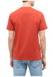 Thumbnail T-shirt en coton rouge uni avec une coupe droite et un col rond - Image 4