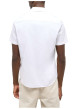 Thumbnail Chemise blanche unie en coton et lin mélangé avec une coupe droite - Image 4