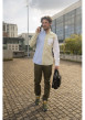 Thumbnail Baskets running kaki en cuir avec un talon plat et des lacets - Image 6