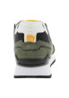 Thumbnail Baskets running kaki en cuir avec un talon plat et des lacets - Image 6