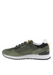 Thumbnail Baskets running kaki en cuir avec un talon plat et des lacets - Image 2