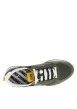 Thumbnail Baskets running kaki en cuir avec un talon plat et des lacets - Image 4