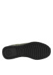 Thumbnail Baskets running kaki en cuir avec un talon plat et des lacets - Image 5