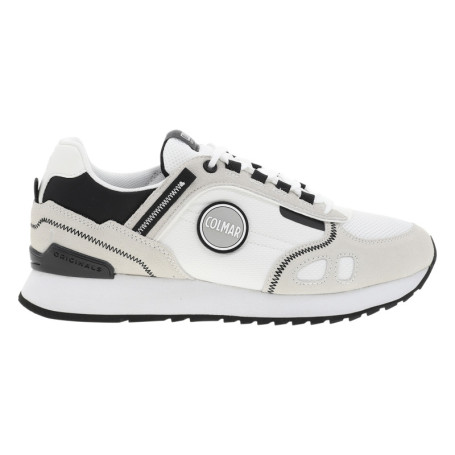 Baskets running blanches en cuir avec un talon...