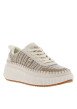 Thumbnail Baskets beige à plateforme avec semelle écrue et marron crantée et lacets plats - Image 3