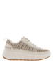 Thumbnail Baskets beige à plateforme avec semelle écrue et marron crantée et lacets plats