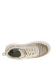Thumbnail Baskets beige à plateforme avec semelle écrue et marron crantée et lacets plats - Image 4