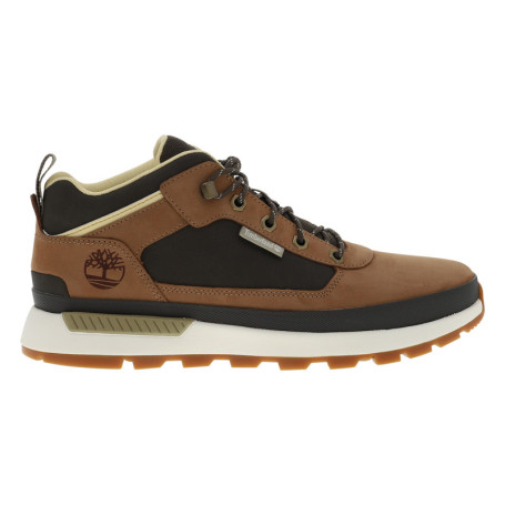 Sneakers marron en cuir avec un talon plat et...