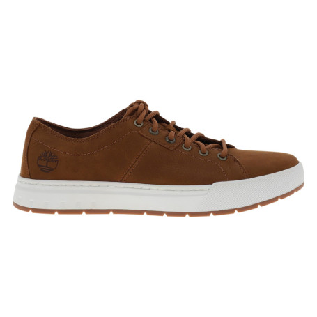 Tennis camel en cuir avec un talon plat et des...